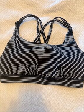 Lululemon Striped Black & White Women's Sports Bra